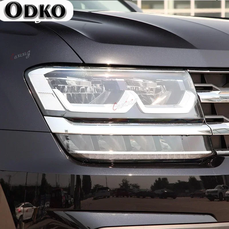 Car Headlight Protective Film Headlamp Transparent Black TPU Sticker For Volkswagen VW Atlas Teramont 2017 2018 2019 Accessories