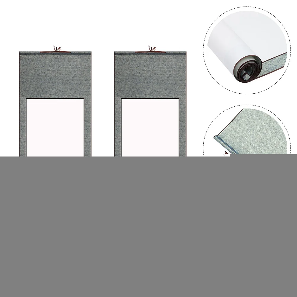 

2Pcs Calligraphy Paper Rice Material Durable Compact Storage Wall Hanging Home Office Decoration Chinese Xuan