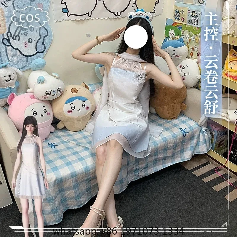 Game Love and Deepspace Heroine Zayne Xavier Rafayel Miss Hunter Cosplay Costume Wig Gown Dress Woman Sexy White Dress Suit
