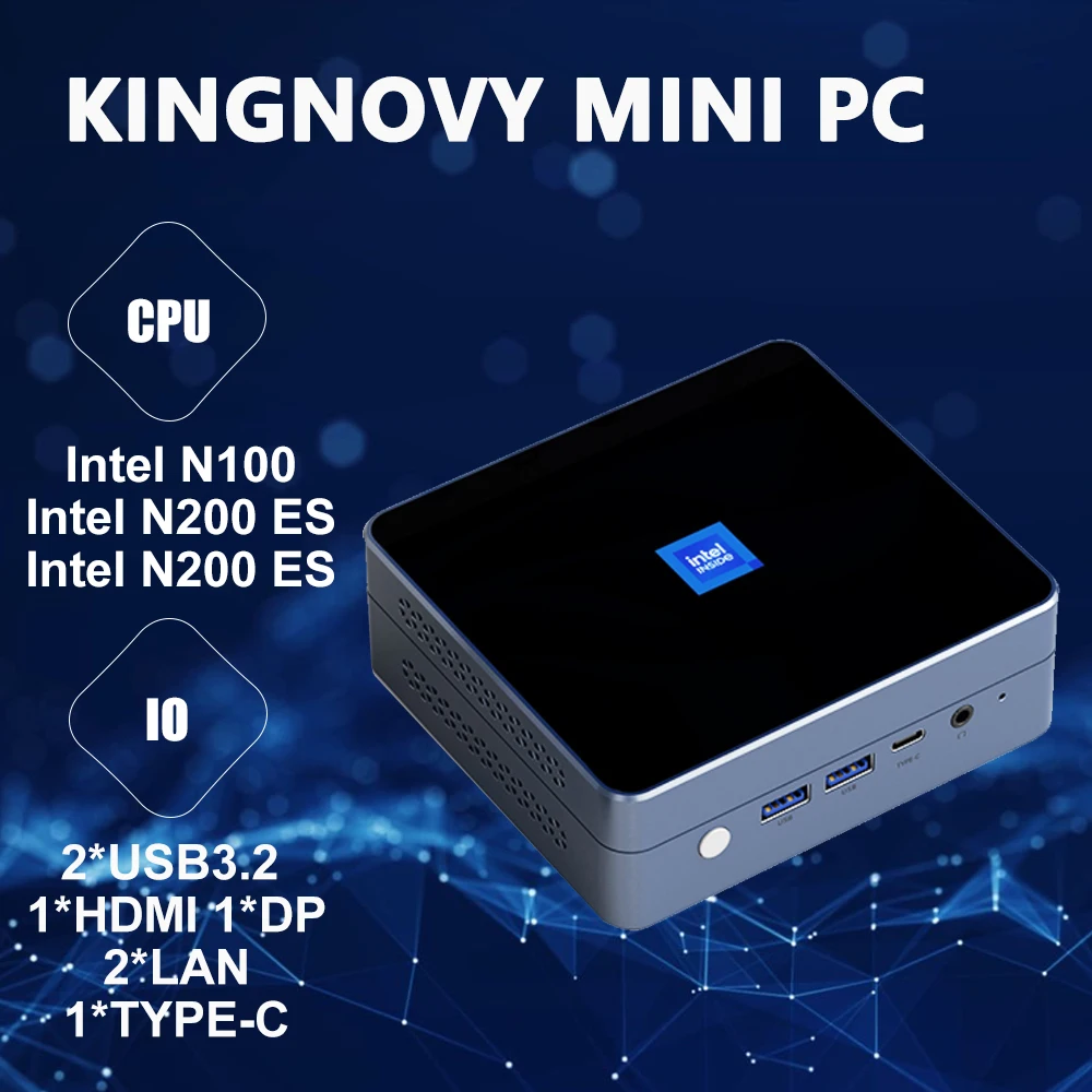 AI Mini komputery 12 Gen Intel i3 N305 N200 ES N100 Mini komputery 32GB DDR5 RAM PCIe 3.0 SSD, Windows 11 Pro Mini pulpit WiFi 6E