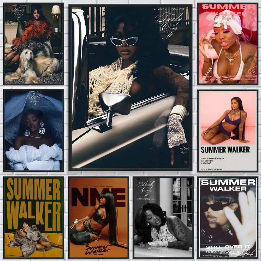 

R&B Singer S-Summer Walker Poster HD Print Personalized Canvas Wall Mural Art Poster Photos for Living Room Home Decor Durable