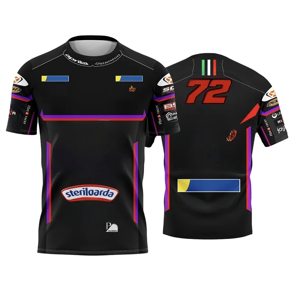 New 2025 Motorcycle Racing Enthusiast Aprilia Racing No.1 Rider Jorge Martin Fan Men's And Women's Family Sports Casual T-shirt