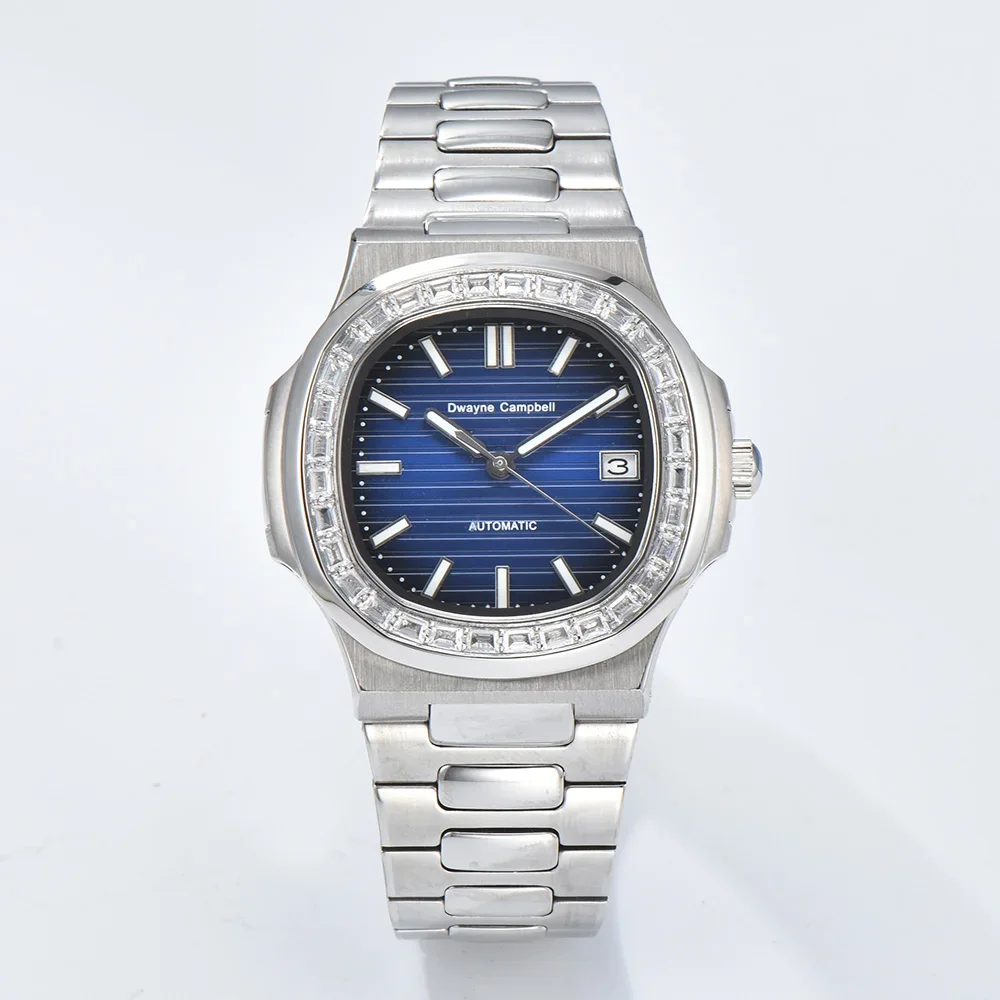 43mm Mens Automatic Watch Sterile Dial Sapphire Crystal Japan NH35 Movement Mechanical Watch