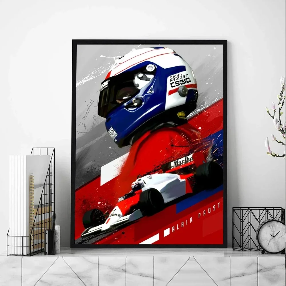 Pintura en lienzo de corredor F1, póster del Campeón del Mundo de Fórmula 1, decoración del hogar de Racer, Lewis/Michael Schumacher