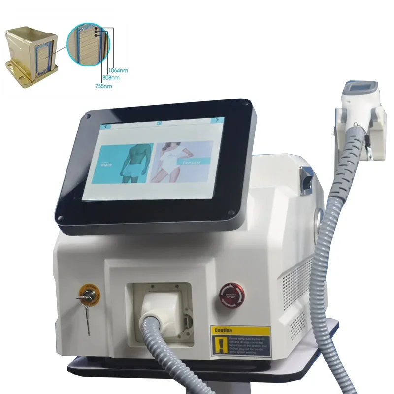 2025 Professional Permanent 3-wavelength 755 808 1064 nm l-ase-r Body Hair Removal Machine 808 Diode For Home with Cooling head