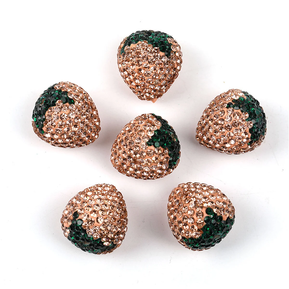 ST51 1Pcs Heavy Industry Strawberry Clay Ball Western Region Princess Nepal Beads DIY Beaded Pen Phone Chain Jewelry Accessories