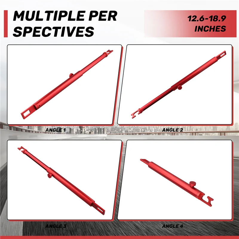 

32-48 см выдвижной опорный стержень для полировки автомобиля, фиксированный инструмент для крепления двери багажника, кронштейн для крепления двери крышки автомобиля, красный-AB36