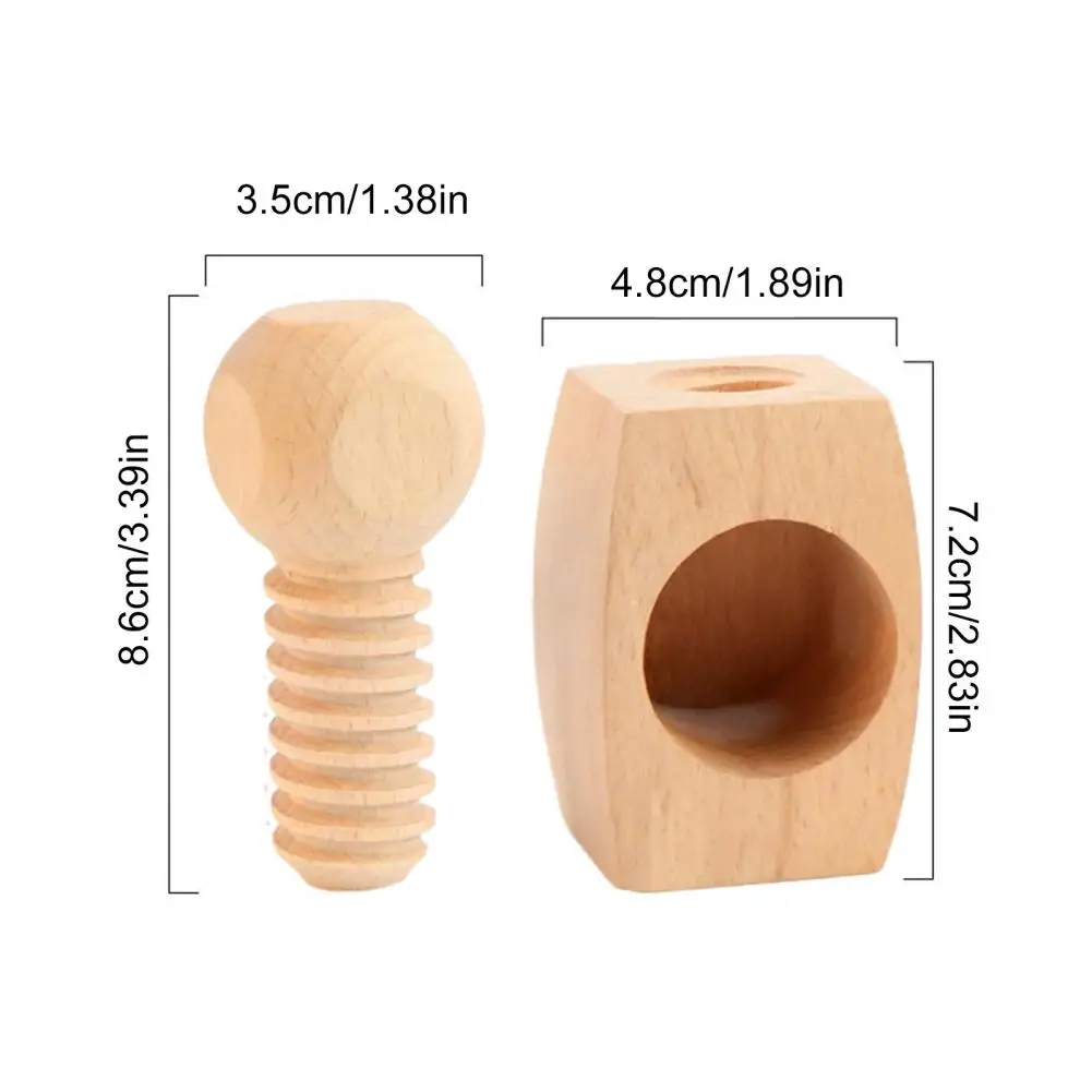 Walnut Shell Remover Wooden Walnut Cracker Tool Labor-saving Nut Opener Gadget Healthy Easy-grip Sheller for Kitchen Home Use