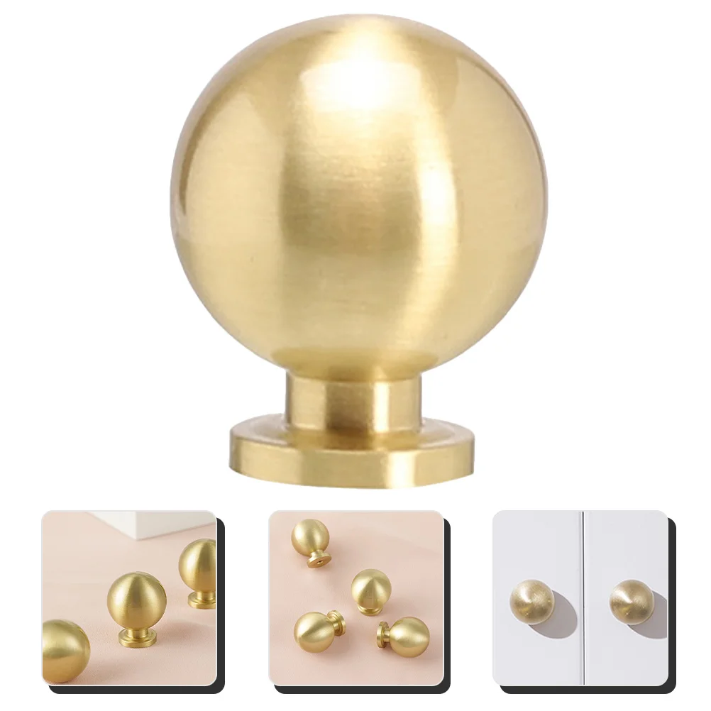 

Brass Round Knobs For Dresser Drawers Handles 1307.25 Solid Copper Cabinet Drawer Knobs niture Hardware Gold Pulls Dresser