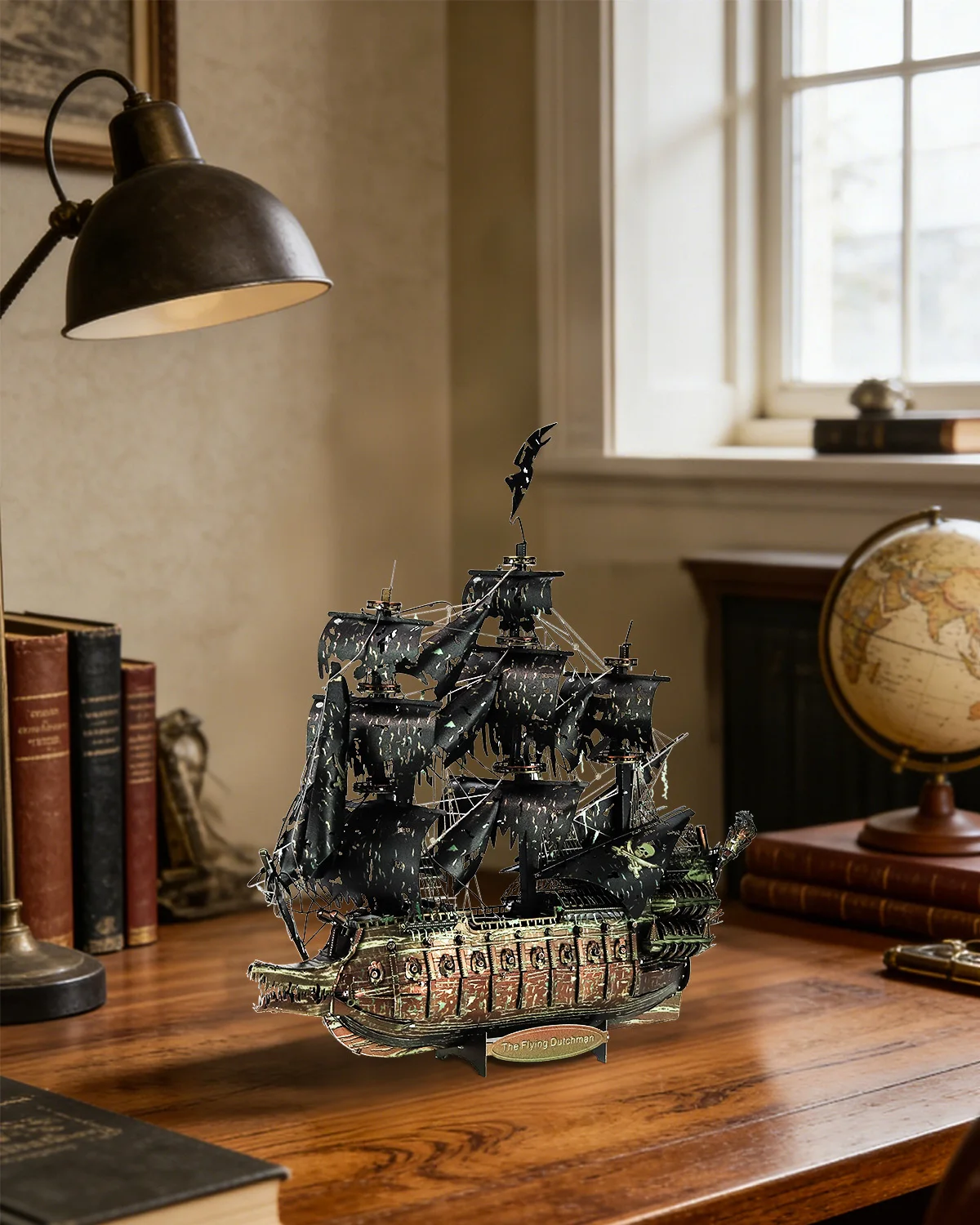Piececool Metal 3D Puzzles for Adults The Flying Dutchman Pirate Ship Model Kits, 3D Watercraft Model Building Kit Birthday Gift