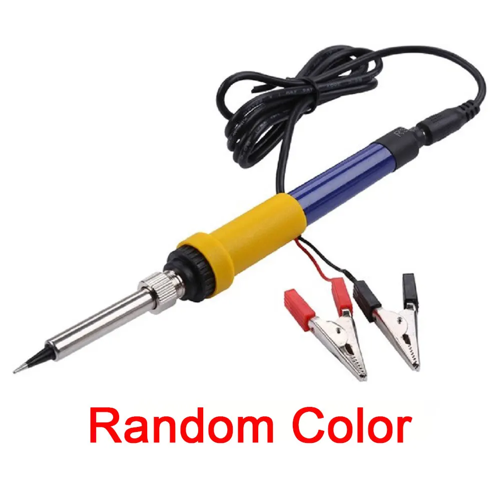 DC12V 60W Electric Soldering Iron Power Cable Portable Car Auto Clip Powered Electric Soldering Iron Set Ceramic Heating Core