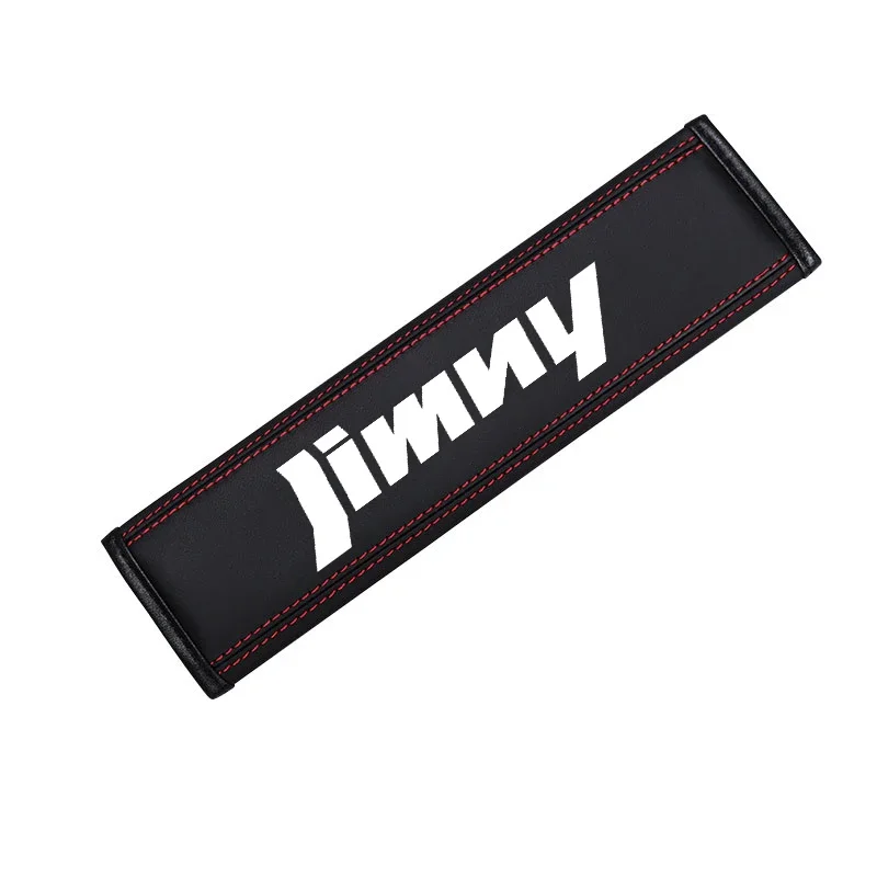 for suzuki jimny 1pc Cowhide Car Interior Seat Belt Protector Cover For suzuki jimny car Auto Accessories