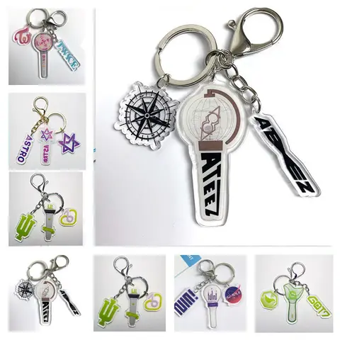 Kpop ATEEZ GOT7 GIDLE IU ASTRO brelok do torby wisiorek Momo YUQI Hongjoong pomadka rozjaśniająca Kering prezent dla fanów