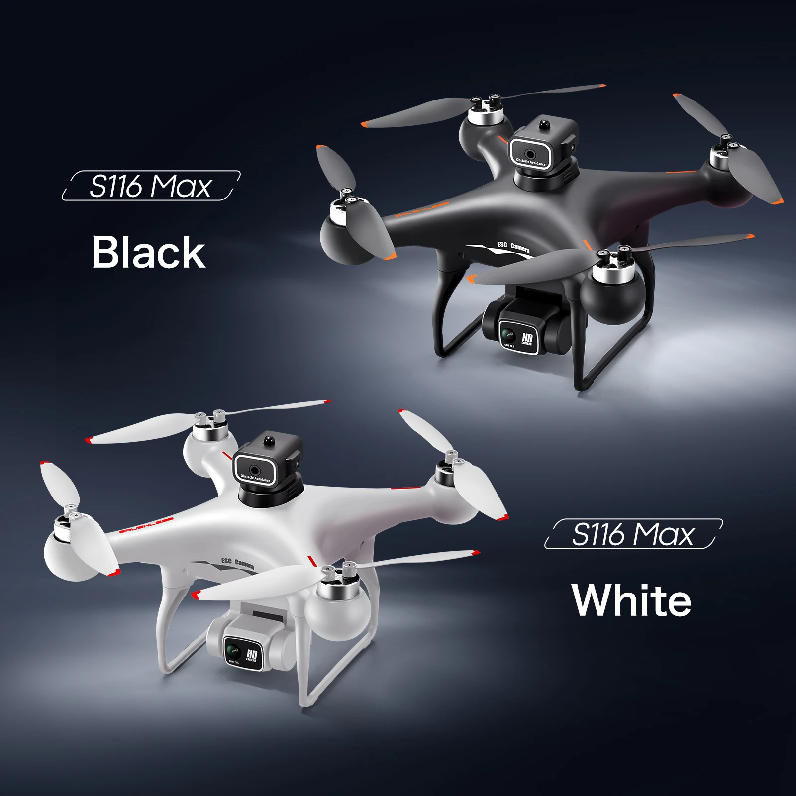 S116 MAX Ulepszona wersja Drone Professional 5G 8K Podwójna kamera ESC Przepływ optyczny Bezszczotkowy 360 °   Unikanie przeszkód WIFI FPV RC