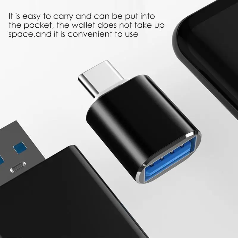 Type C OTG Converter Portable USB to Type C Converter 5Gbps High Speed Adapter Small Compatible Cell Phone OTG Adapter