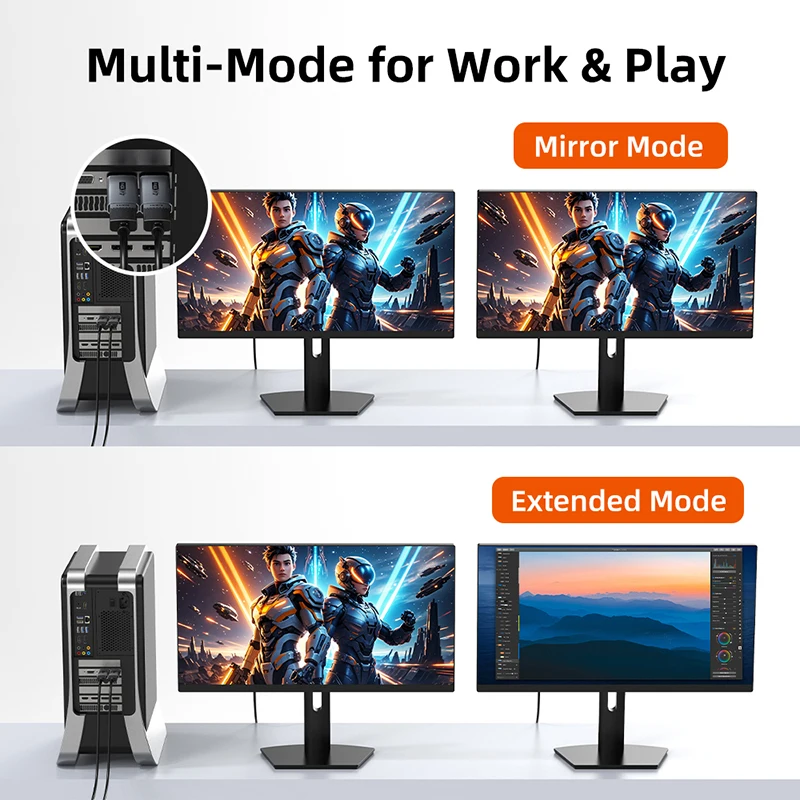 CABLETIME DP إلى HDMI محول 4K30 هرتز/60 هرتز DisplayPort إلى HDMI محول DP ذكر إلى HDMI أنثى محول لأجهزة الكمبيوتر المحمول PC TV