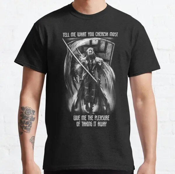 NWT Sephiroth FF7 The One Winged Angel Dark Goth Shipping USA Unisex T-Shirt