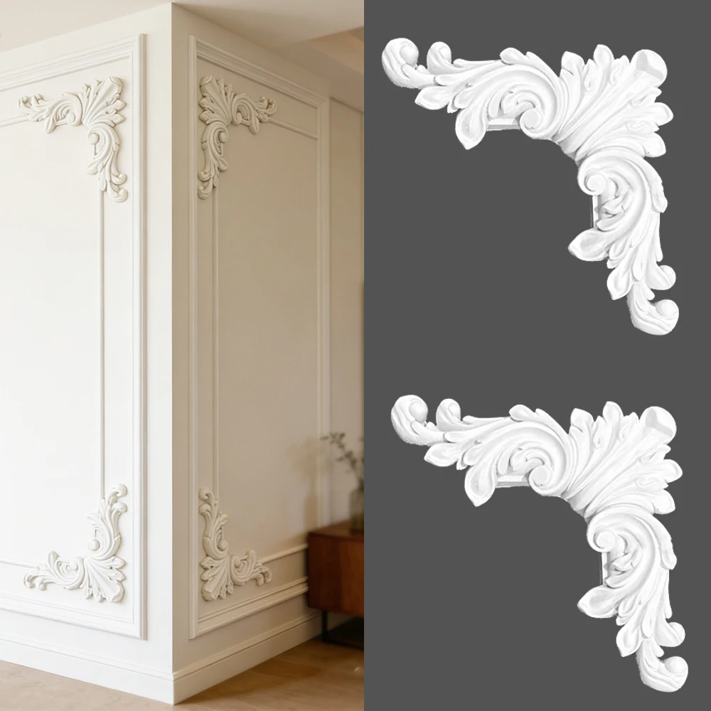 

PU Material Corner Wall Molding Ceiling Medallion Moulding Panel Decorative Line For Living Room TV Background Wall Home