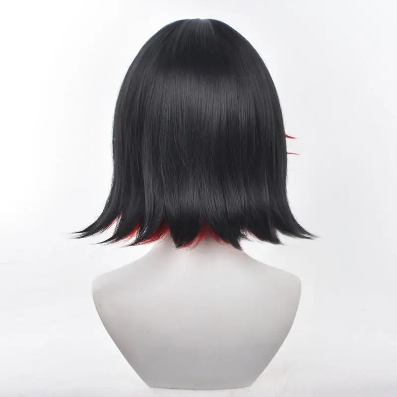 L-email wig Synthetic Hair Game Zenless Zone Zero Ellen Joe Cosplay Wigs 35cm Short Black Mixed Red Color Wig Heat Resistant Wig