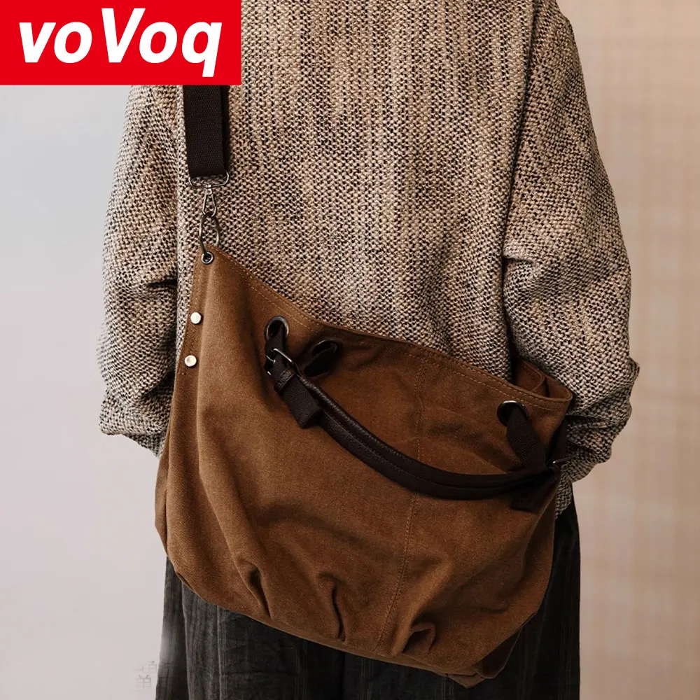 

Canvas Bag for Men and Women, Single Shoulder Crossbody French Bag, Large Capacity Casual Commuting Street Fashion Handbag