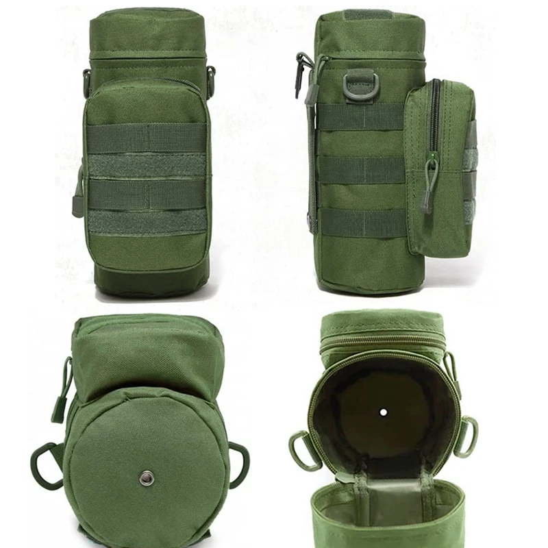 Tactical Water Bottle Bag Outdoor Military Mount Water Bottle Case for Camping Adjustable Shoulder Strap Water Bottle Bag