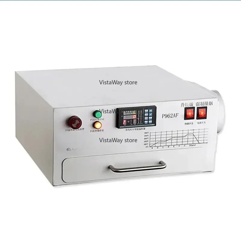 Hot Sale Small Reflow Bench Curved Intelligent SMT SMT SMT Machine Precision Pumping PCB Smoke Exhaust Energy-saving Reflow