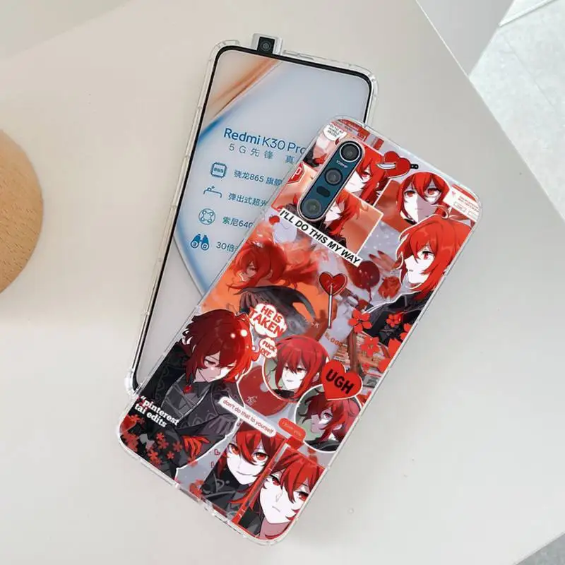 Genshin Impact Diluc Ragnvindr Phone Case for Samsung S21 A10 for Redmi Note 7 9 for Huawei P30Pro Honor 8X 10i cover