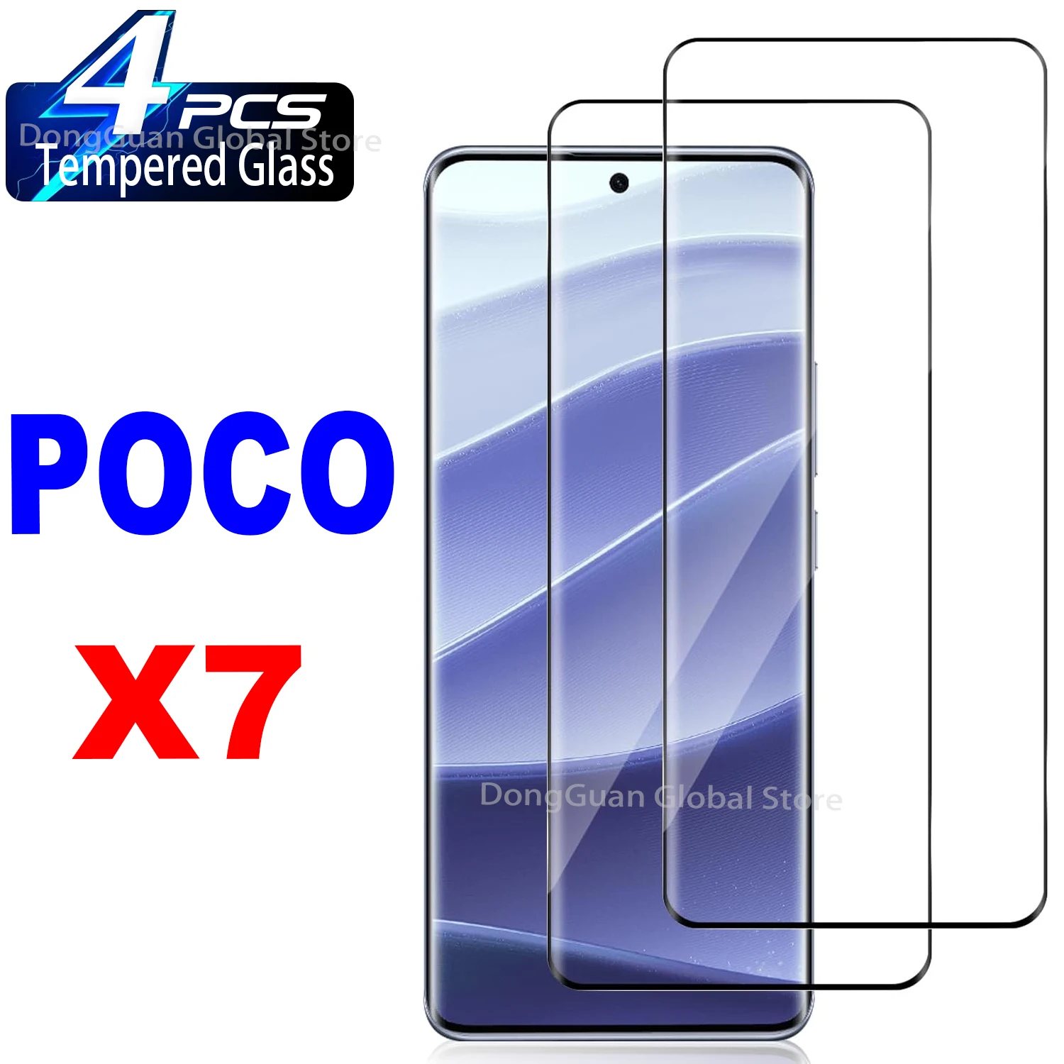 

1/4Pcs 3D Tempered Glass For Xiaomi POCO X7 Screen Protector Glass Film