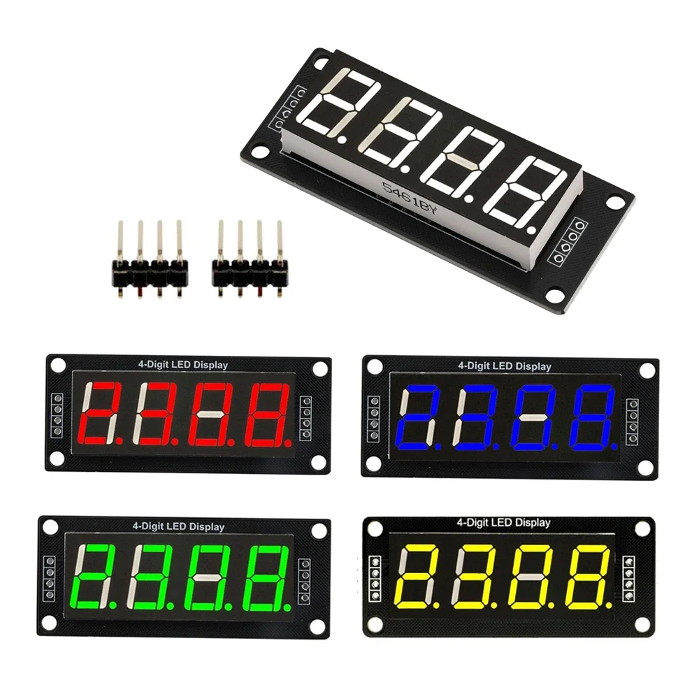 0.56 inch TM1637 LED Display Module for Arduino 4 Digit 7 Segment Time Clock Indicator Tube Module Red Blue Green Yellow White