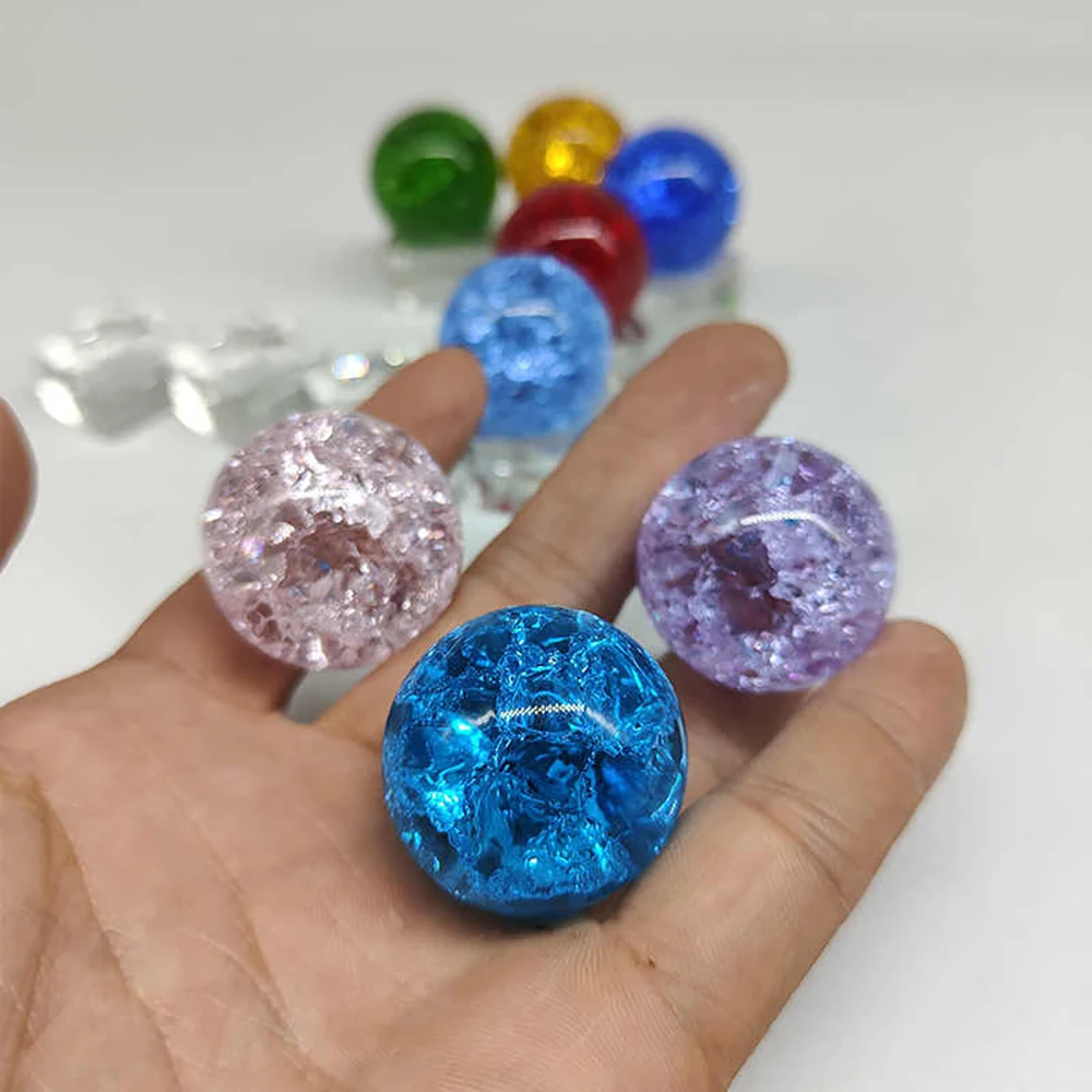 1Pcs Dia 40mm 50mm Solid Color Glass Balls Crystal Ball Transparent Decoration Fish Tank Balls DIY Game Art Pieces