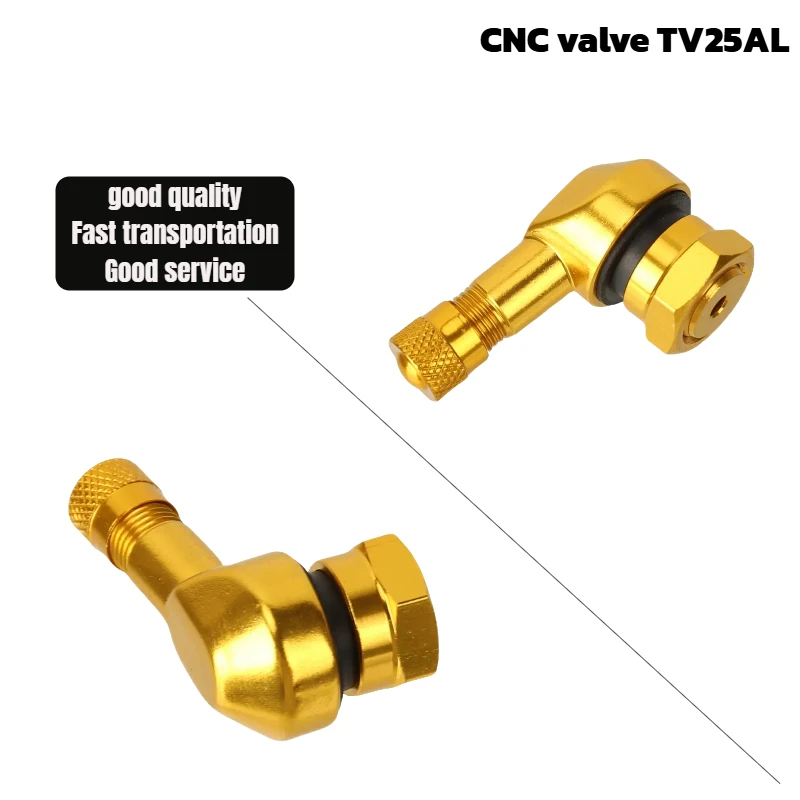 

For Honda / For Citycoco Compatible 1 Pcs 90 Degree 17mm CNC Aluminum Universal Motorcycle Valve Stem & Tire Cap