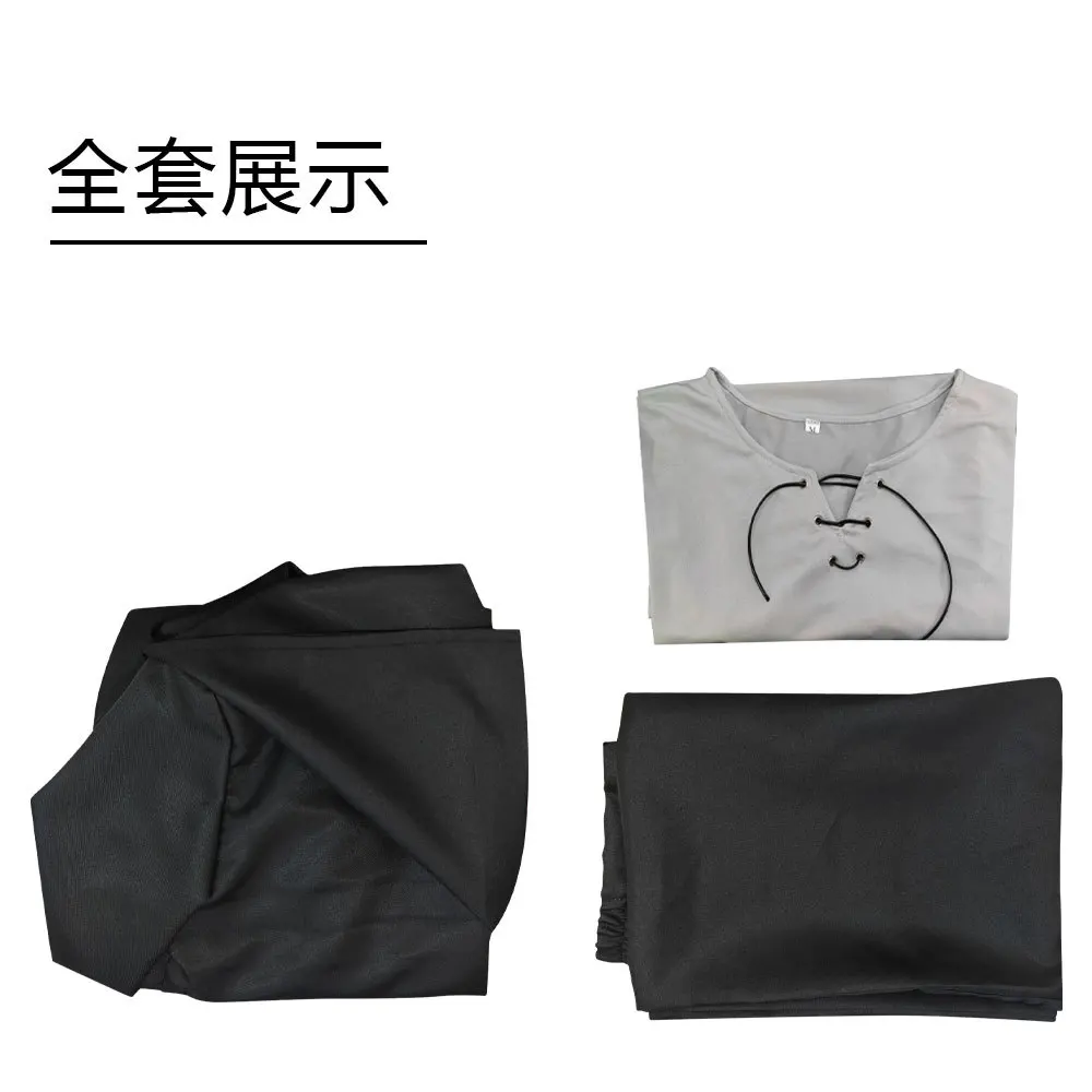 Eren Jaeger Cosplay Costume Anime Titan Costume Wig Cosplay Eren Yeager Black Hooded Trench T-shirt Pants Halloween Clothes view 6