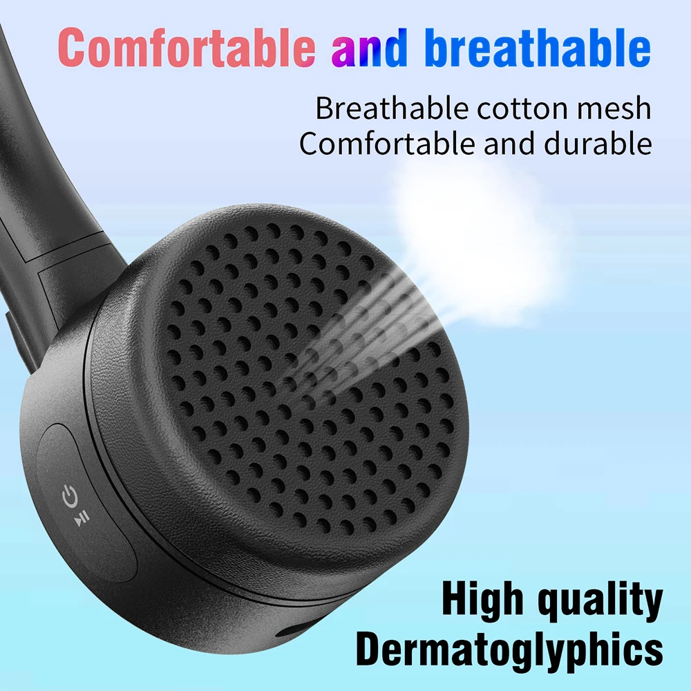 NEW Bluetooth 5.4 Headphones with Mic Charging Base Wireless Headset for PC Laptop Office