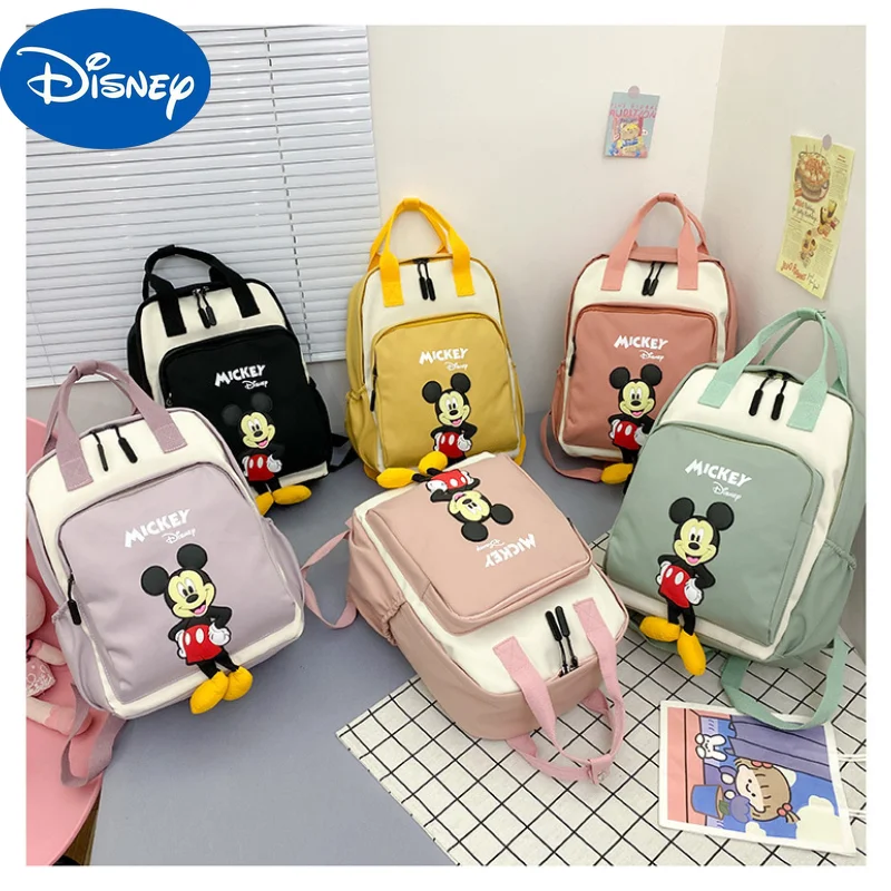 Disney Cartoon mochila infantil, mochila de estudante de grande capacidade, bolsa de viagem, nova moda, miniso, 2023