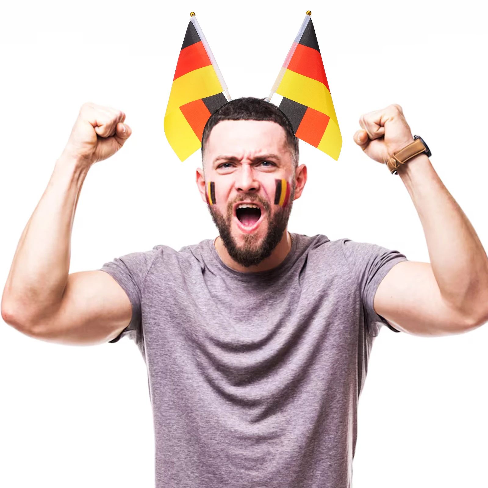 

German Flag Hair Hoop Party Favor Festival Headdress Comfortable Durable Headband Masquerade Decorative Hair Clasp Soccer Game