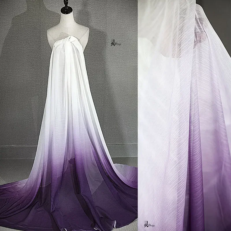 

Шифоновая ткань: мягкая, гладкая, струящаяся, для юбок, из жоржета, для пошива одежды Ханьфу, дизайнерский материал для рукоделия, оптовая продажа ткани на метры