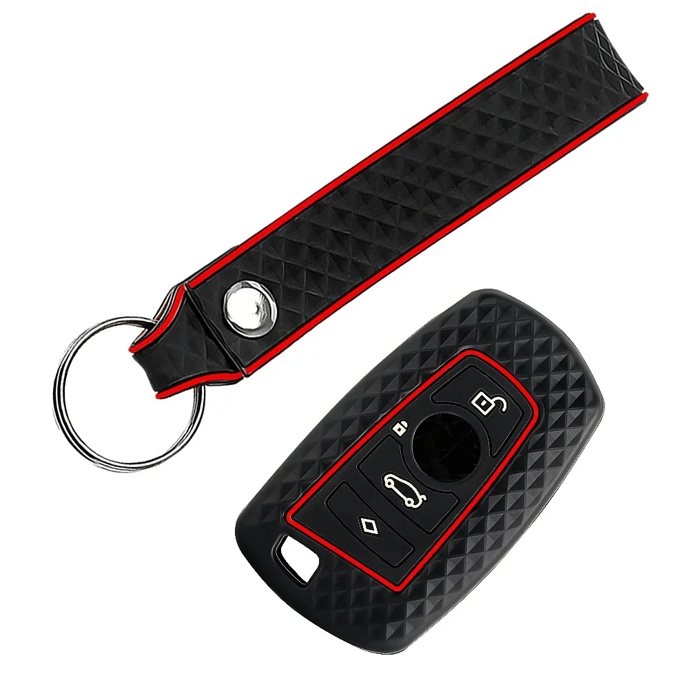 Silicone Car Key Case Cover Shell Fob for BMW F30 F31 F32 F34 F20 F21 F07 F10 1 3 5 7 Series X1 X3 G01 X4 G02 X5 F15 F16 M3 M4