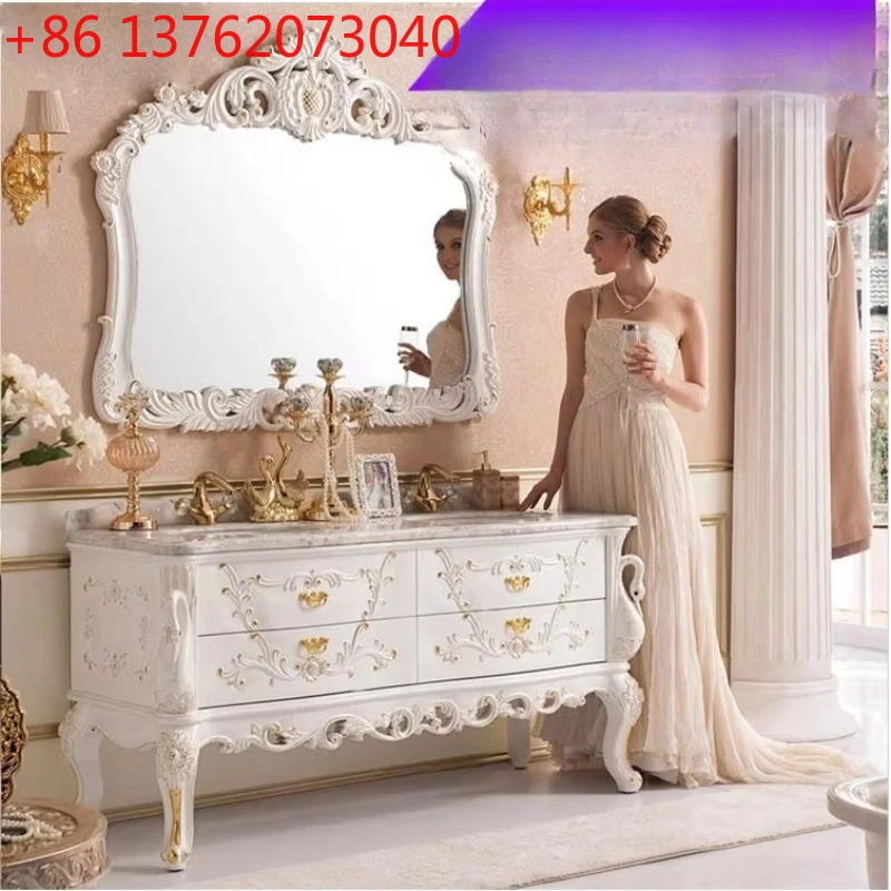 

Bathroom cabinet Antique European American marble washbasin Bathroom bathroom cabinet