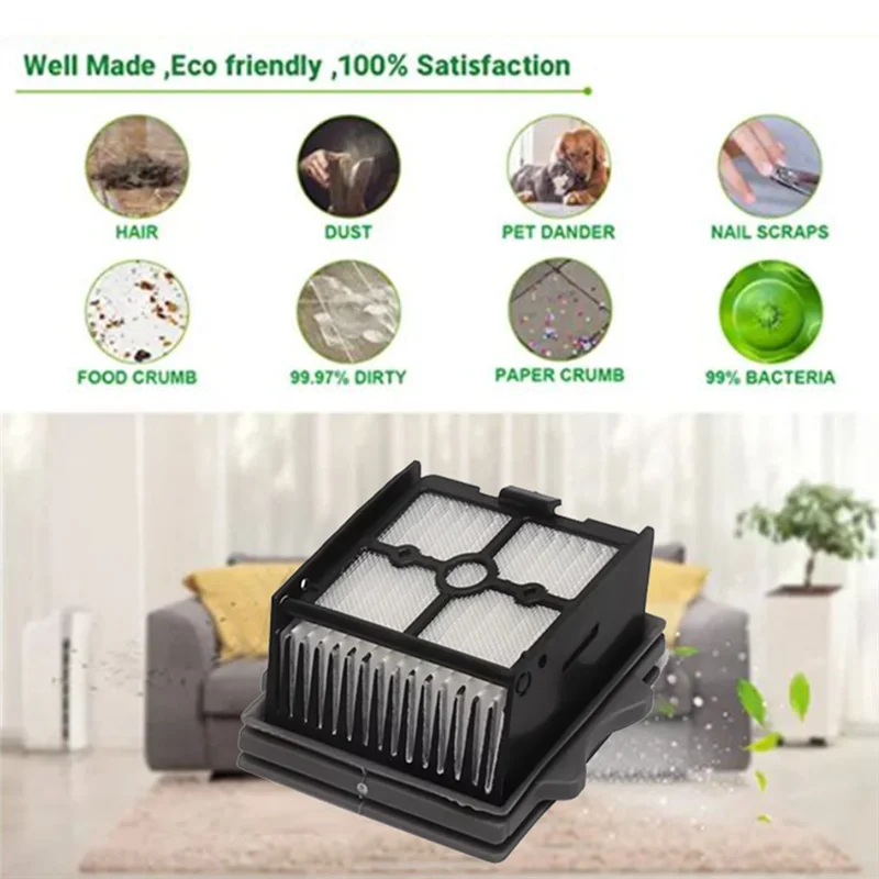 ABUD-8PCS Filter HEPA untuk Tineco Lantai Satu Sakelar S6 Peregangan S6 Bagian Penyedot Debu Basah Kering Filter Dapat Dicuci Konsumsi