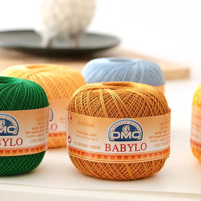 

Французская пряжа DMC Flagship Store, импортированная, 147D, для ручного вязания крючком, 50 г, из чистого хлопка, мерсеризованная, для плетения Cloud Shoulder