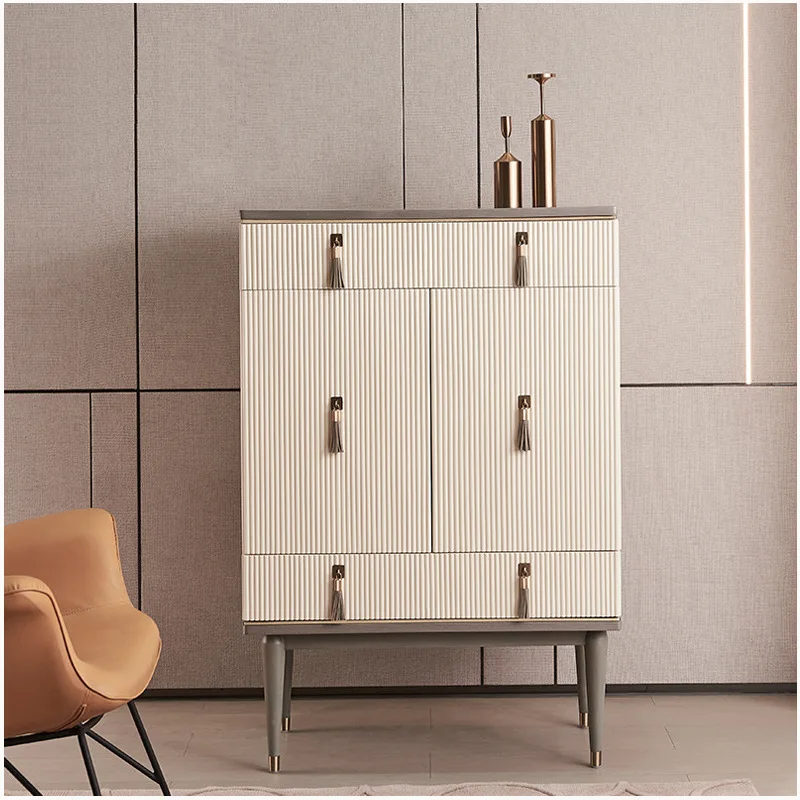 

Customizable American light luxury solid wood three-bucket cabinet