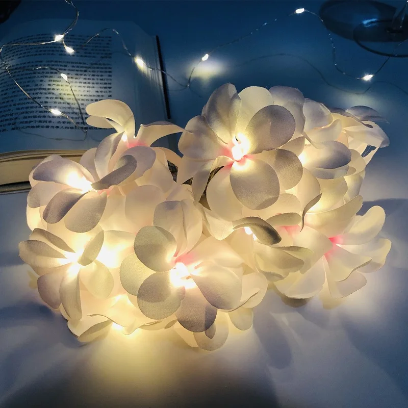 10LED flor de cerezo flor Artificial cadena de luz decoración de boda fiesta de cumpleaños guirnalda Hada luz vacaciones decoración del hogar