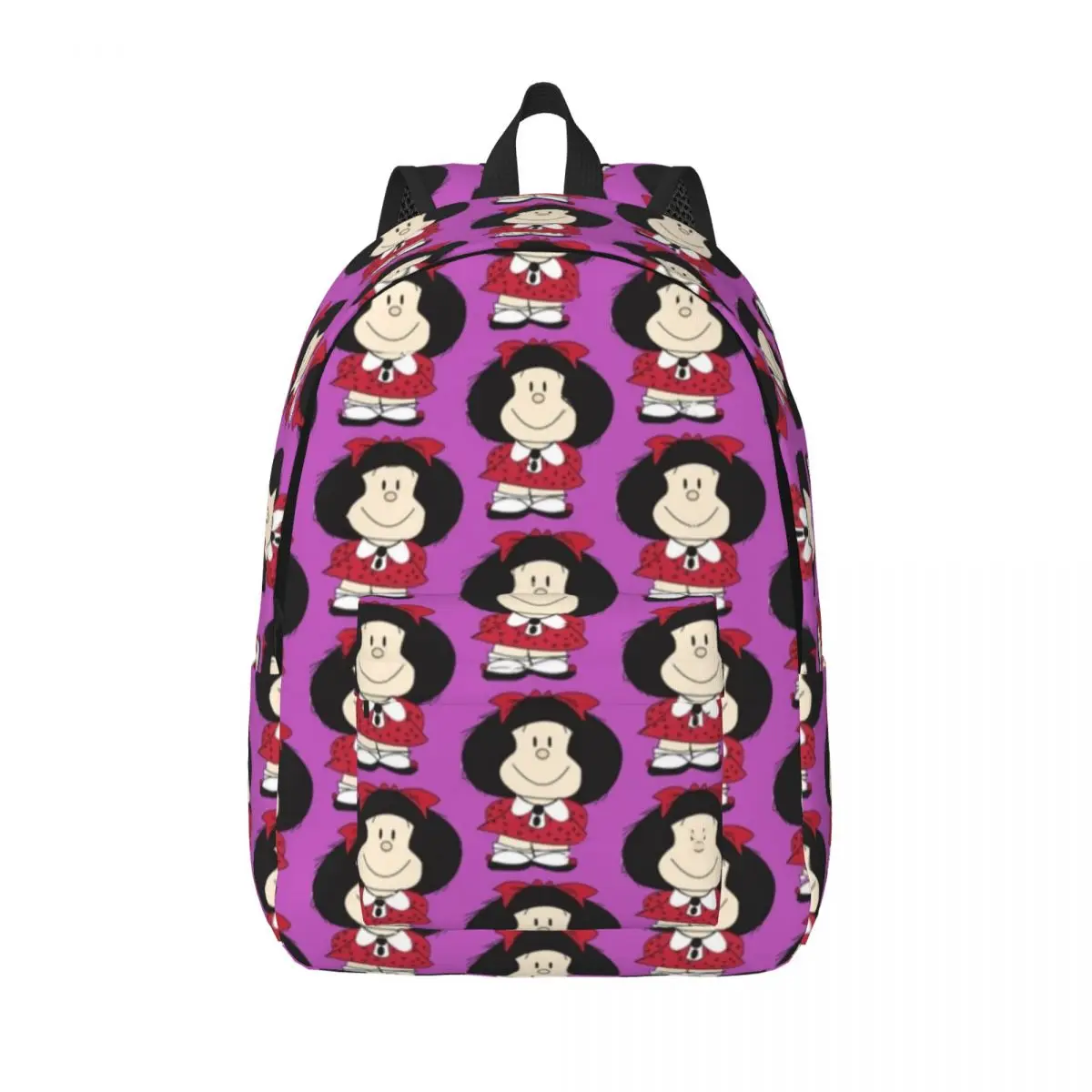 

Happy Mafalda for Teens Student School Bookbag Kawaii Cartoon Canvas Daypack Elementary High College Gift