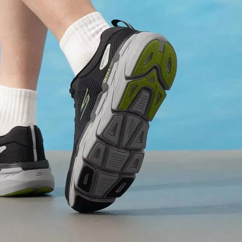 

Hot Skechers Men's Sports Shoes, Fitness Training, Cushioning, Wear-Resistant, Lightweight, Breathable, Fashionable 220068-BKLM
