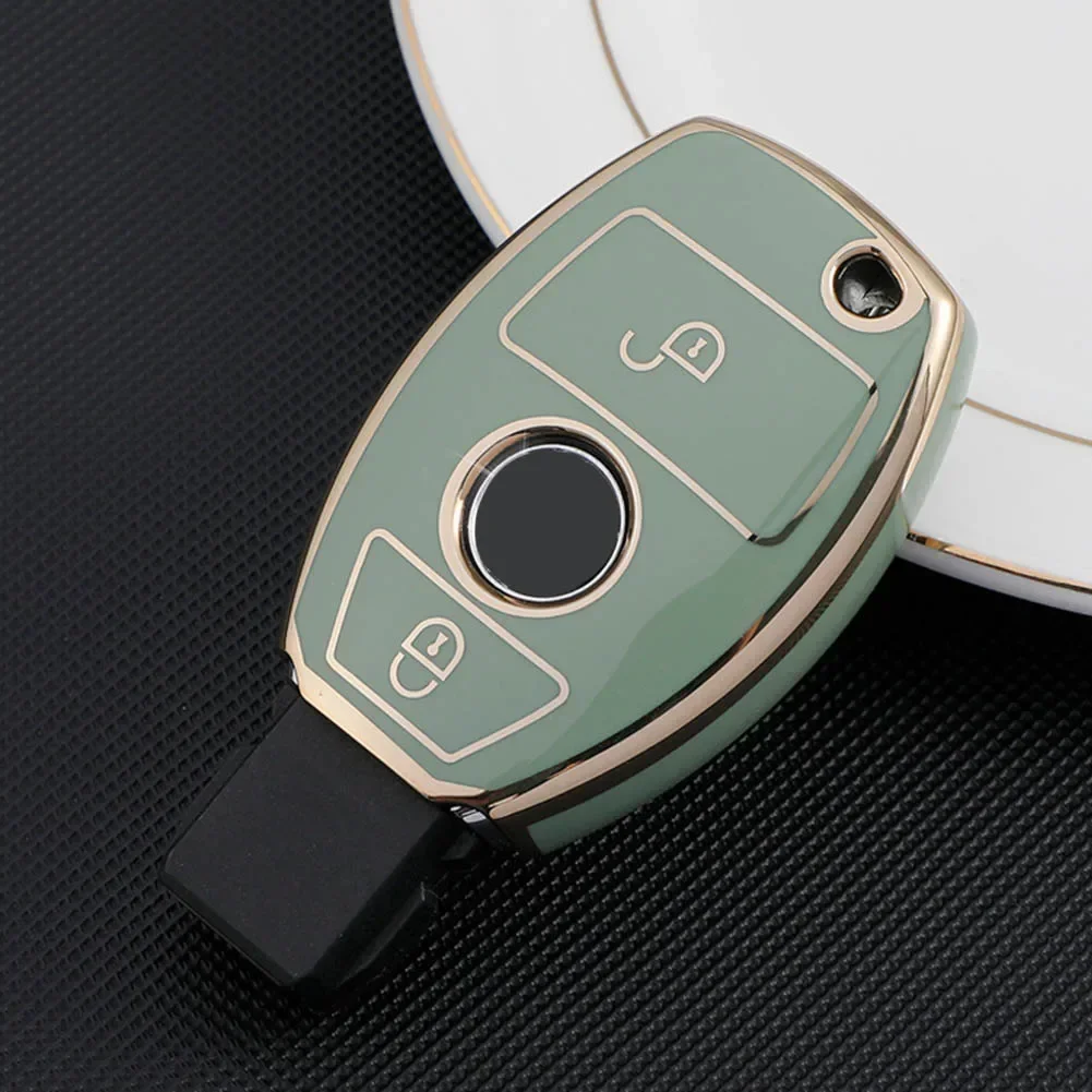 TPU Car Key Protective Case Cover Soft TPU Car 2Button Key Cover Fob Case For Mercedes For Benz For GLK For GLA W176