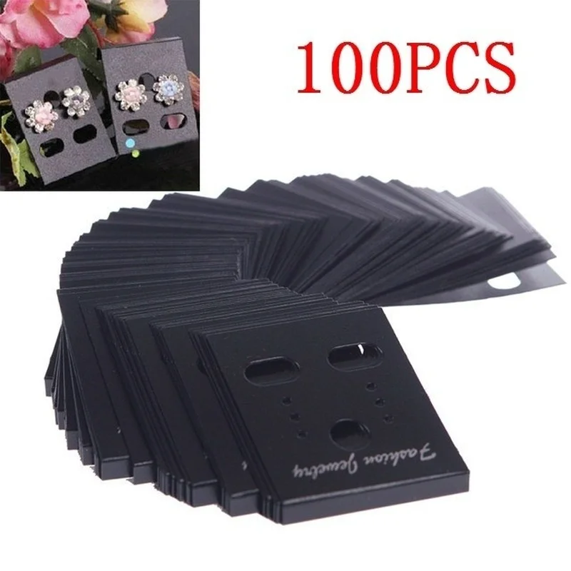 100Pcs/bag Earring Ear Studs Jewelry Hanging Holder Display Hang Cards for Jewelry Packaging  Display