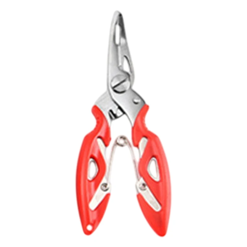 Fishing Multitool Curved Mouth Fishing Pliers Line Cutter Split Rings Pliers Multifunctional Hook Remover Fishing Tackle