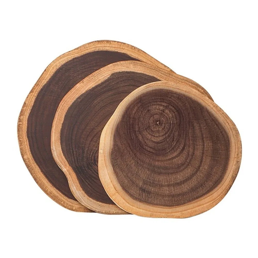 Solid Wood Cutting Board Mats Anti Crack Anti Mold Wooden Chopping Board Irregular Fruit Bread Serving Tray Cut Vegetable