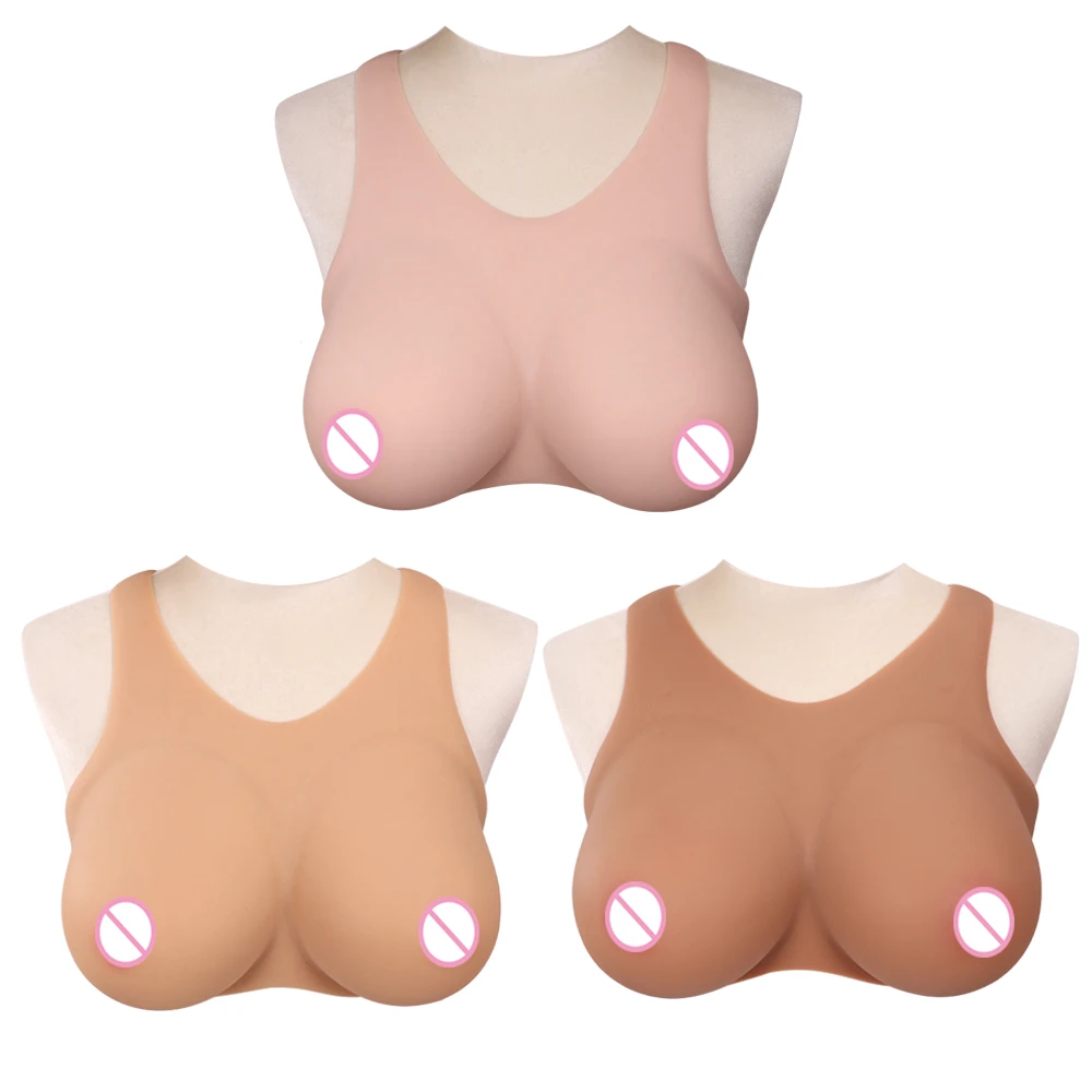 Silicone Breast Forms with Velcro Strap for Crossdresser Transgender B-E Cup Fake Boobs Prosthesis Easy Wear Drag Show Cosply