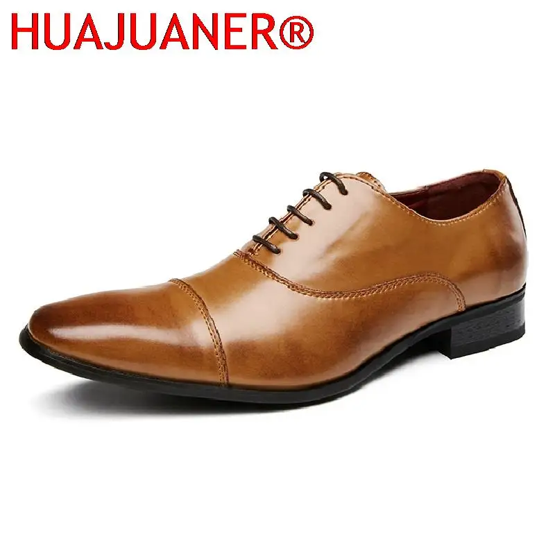 

Luxury Handmade Mens Oxford Genuine Leather Lace-up Men Shoes British Style Business Formal Men's Casual Shoes Man Prom Evening